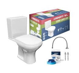 Combo Bacia Loren Luna com Caixa Acoplada